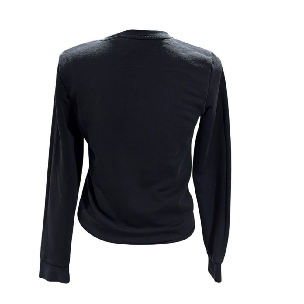 Adidas Women’s Cropped Logo Crewneck Sweatshirt Charcoal Gray XS Athleisure - Picture 4 of 6